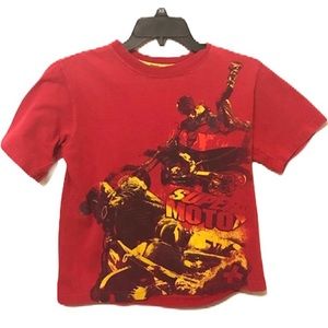 Games Apparel Supermoto Games Boys Red Graphic T-Shirt | Size 8 (SM)